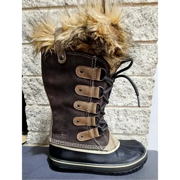 Sorel Joan of Arctic Winter Boots, Faux Fur, Snow Waterproof, Lace, Womens Sz 7 - Picture 11 of 11